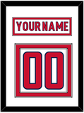 Washington Nameplate & Number (Back) - Road White - Double Mat 1