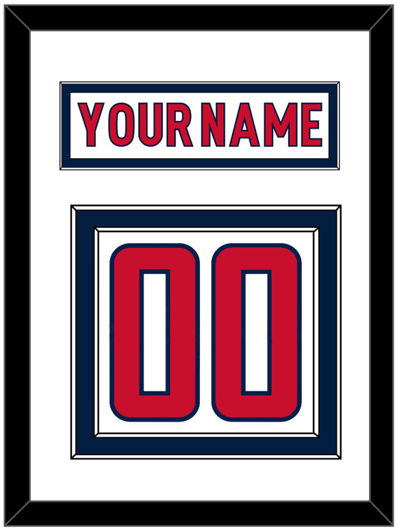 Washington Nameplate & Number (Back) - Road White - Double Mat 2