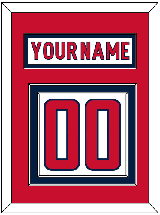 Washington Nameplate & Number (Back) - Road White - Signature Tier 3