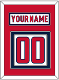 Washington Nameplate & Number (Back) - Road White - Double Mat 3