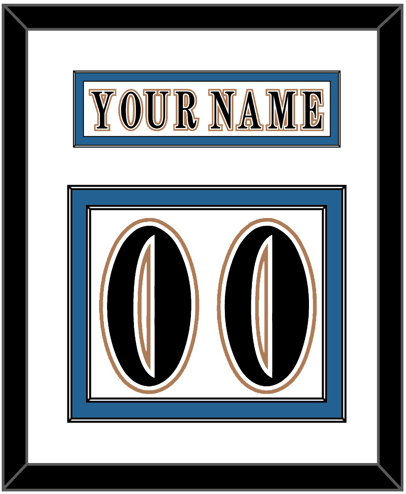 Washington Nameplate & Number (Back) - Home White (1995-2007) - Signature Tier 1