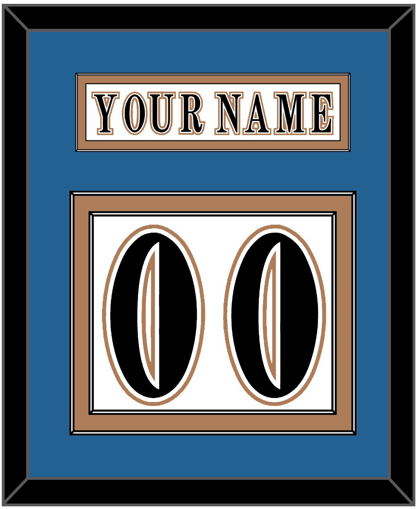 Washington Nameplate & Number (Back) - Home White (1995-2007) - Signature Tier 2