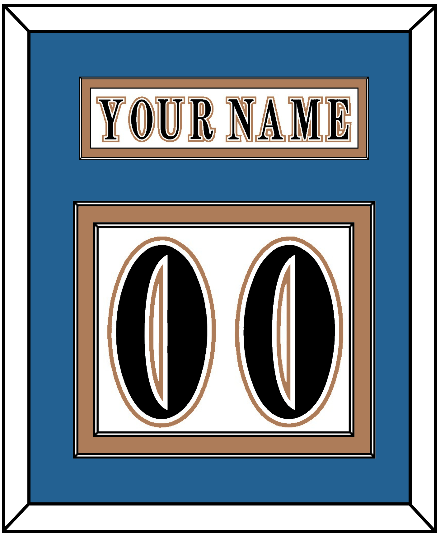 Washington Nameplate & Number (Back) - Home White (1995-2007) - Signature Tier 2