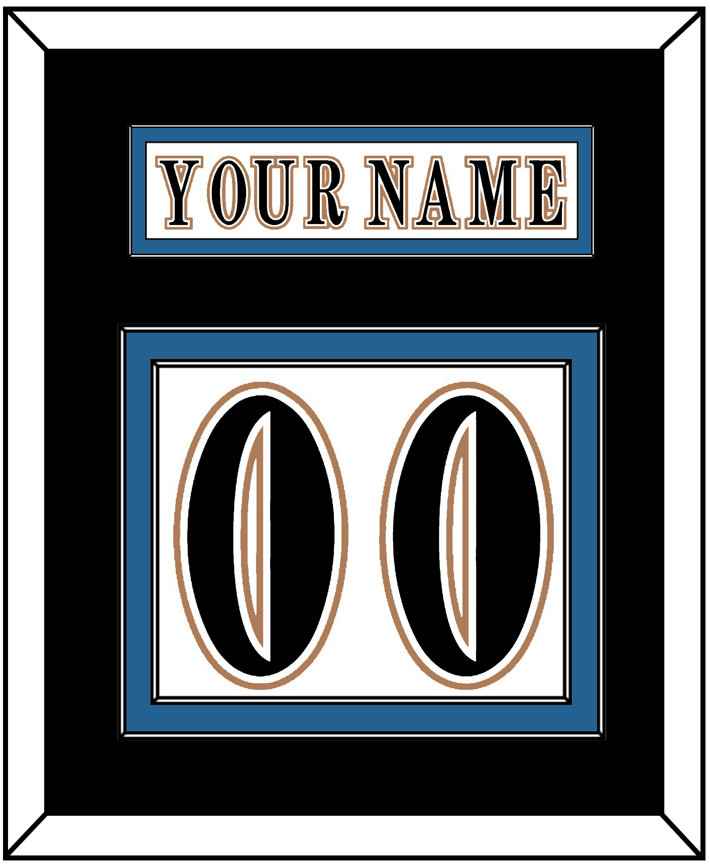 Washington Nameplate & Number (Back) - Home White (1995-2007) - Signature Tier 3