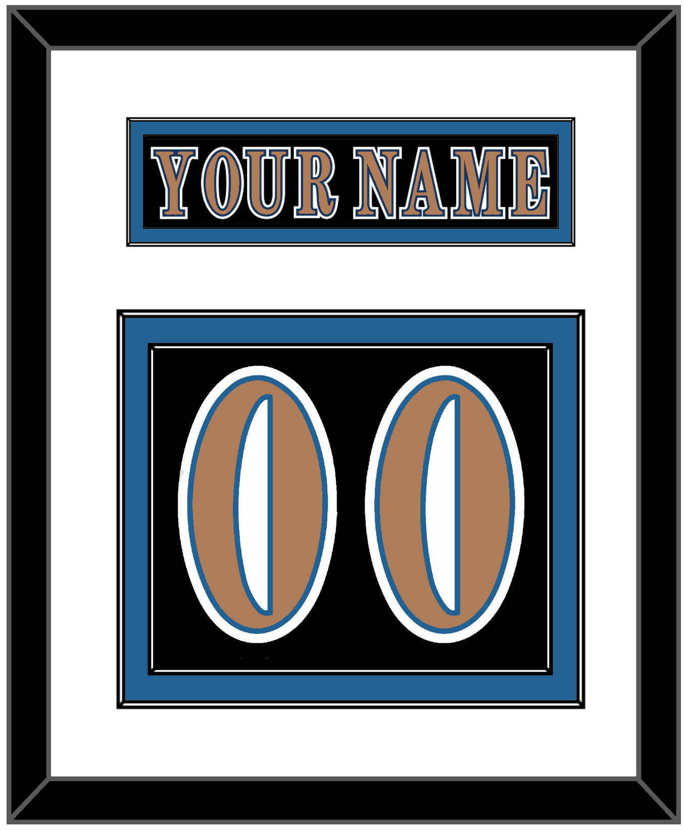Washington Nameplate & Number (Back) - Road Black (1997-2007) - Signature Tier 1