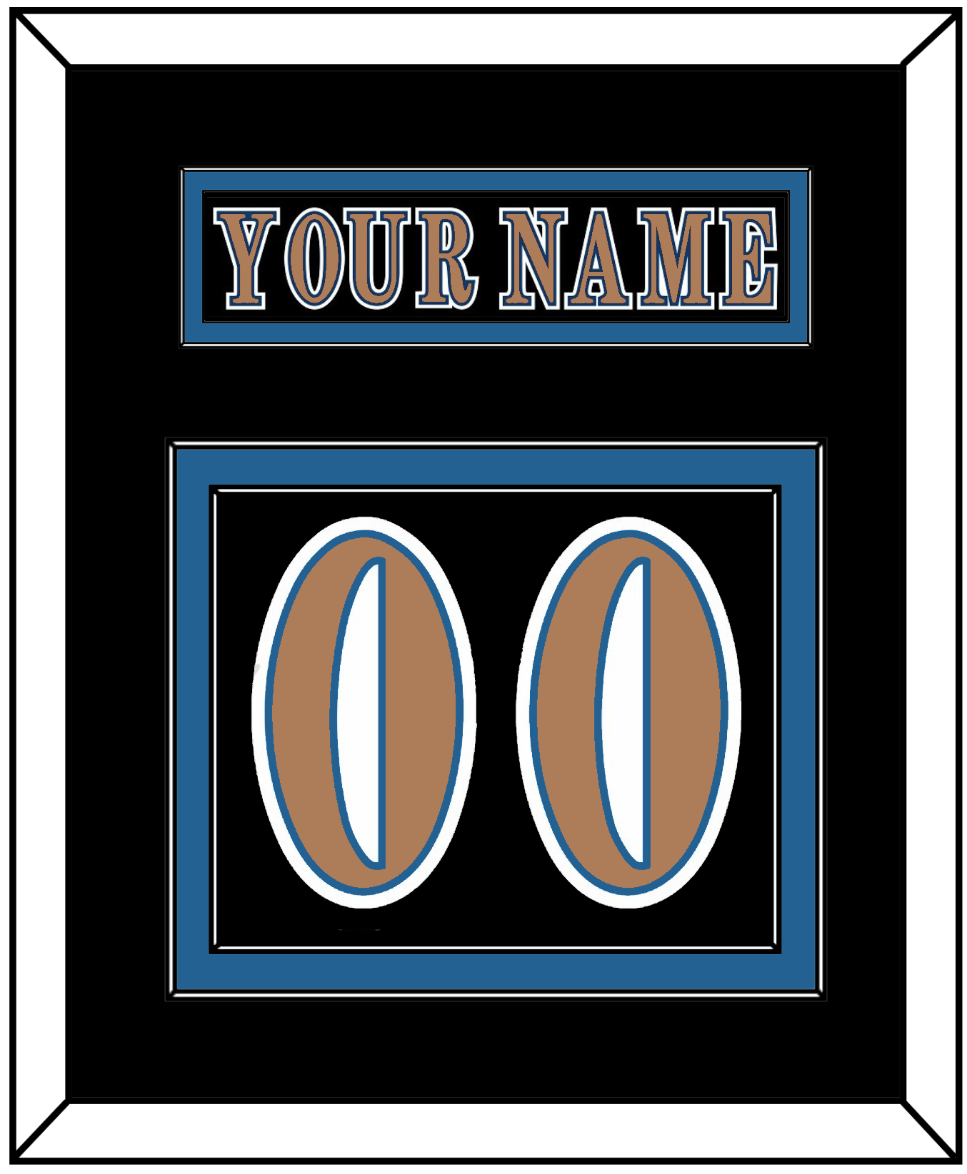 Washington Nameplate & Number (Back) - Road Black (1997-2007) - Signature Tier 3