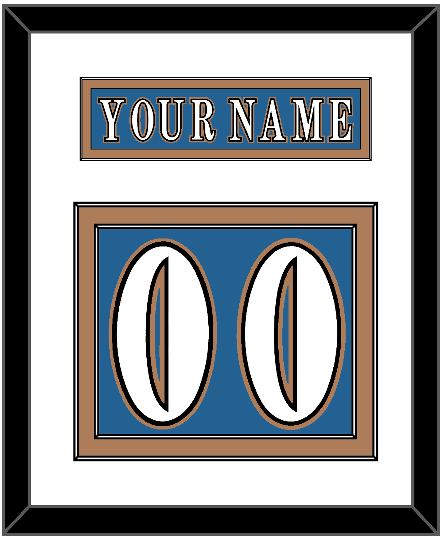 Washington Nameplate & Number (Back) - Road Blue (1995-2000) - Signature Tier 1