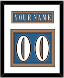 Washington Nameplate & Number (Back) - Road Blue (1995-2000) - Double Mat 1