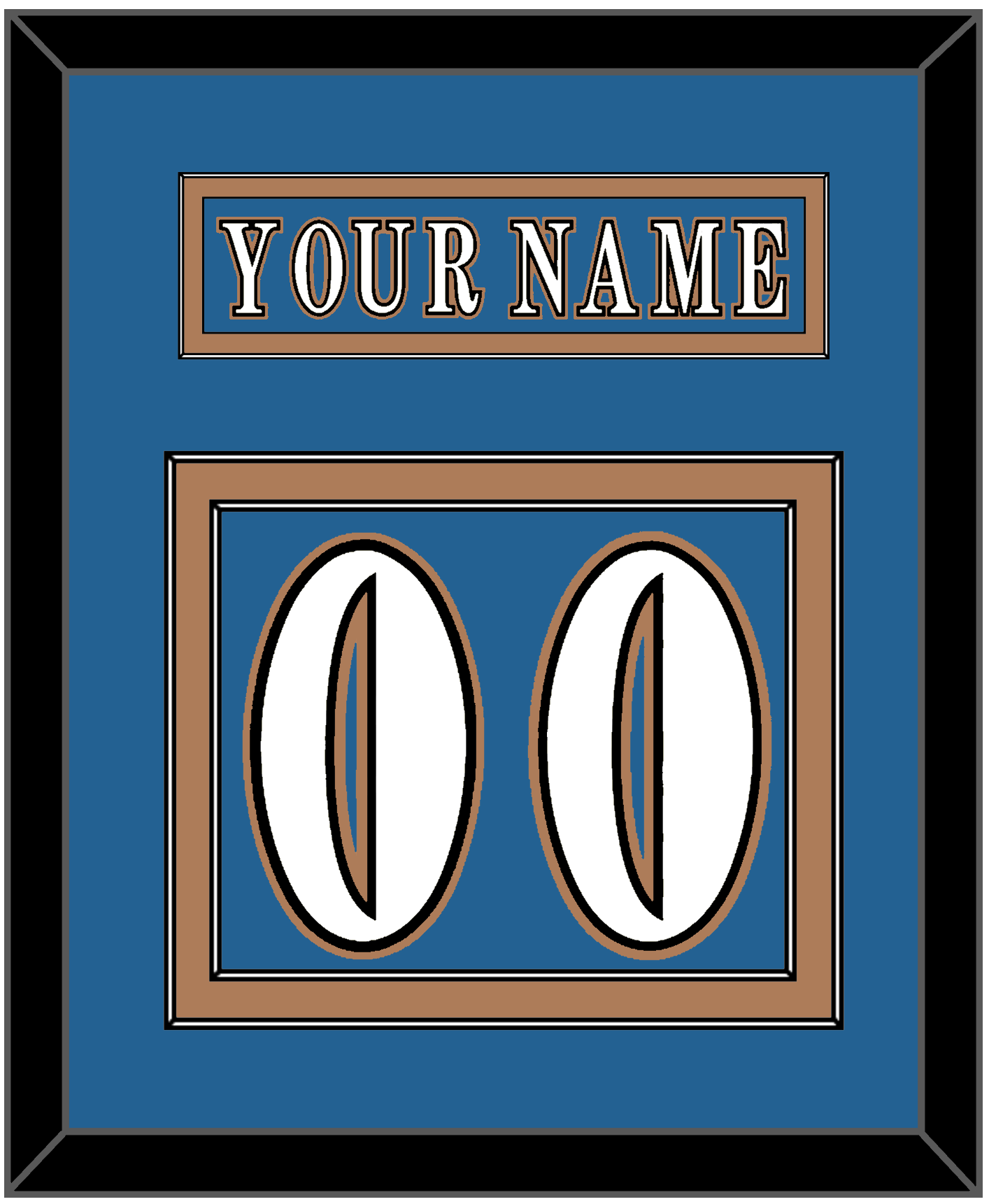 Washington Nameplate & Number (Back) - Road Blue (1995-2000) - Signature Tier 2