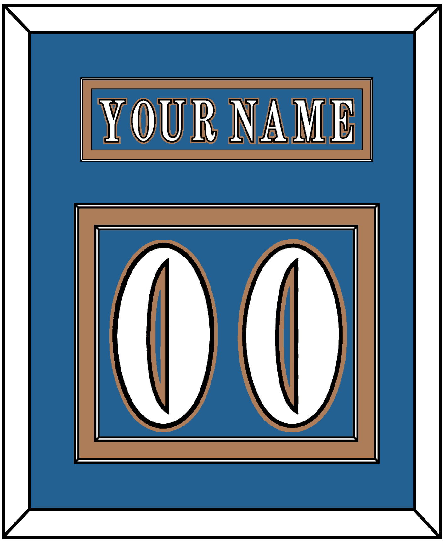 Washington Nameplate & Number (Back) - Road Blue (1995-2000) - Signature Tier 2