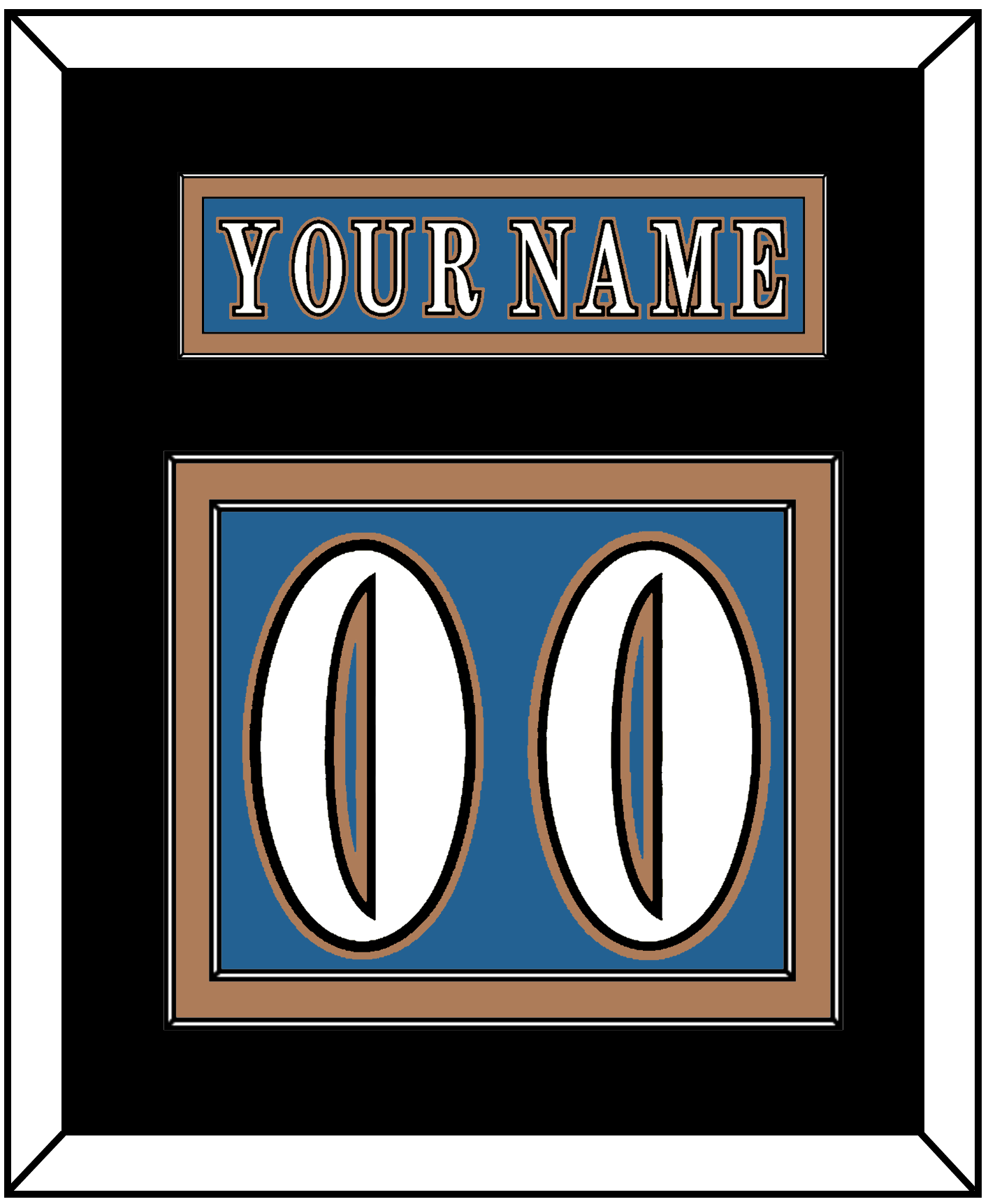 Washington Nameplate & Number (Back) - Road Blue (1995-2000) - Signature Tier 3