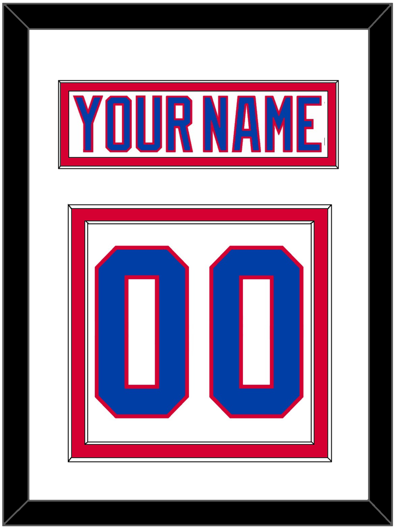 Washington Nameplate & Number (Back) - Alternate White (2011-2015) - Signature Tier 1