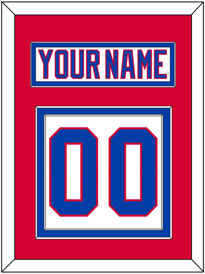 Washington Nameplate & Number (Back) - Home White (1987-1995) - Signature Tier 2