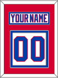 Washington Nameplate & Number (Back) - Home White (1987-1995) - Double Mat 2