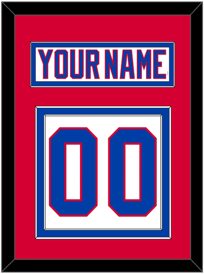 Washington Nameplate & Number (Back) - Home White (1987-1995) - Signature Tier 2