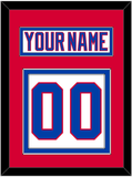 Washington Nameplate & Number (Back) - Home White (1987-1995) - Double Mat 2