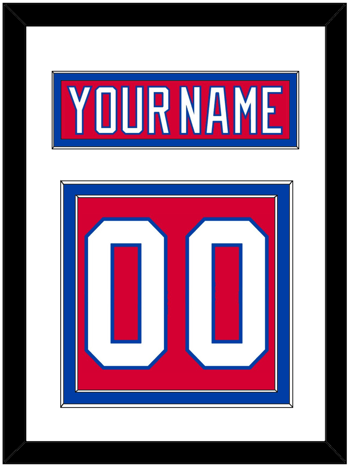 Washington Nameplate & Number (Back) - Alternate Red (2015-2017) - Signature Tier 1