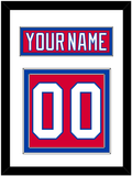 Washington Nameplate & Number (Back) - Alternate Red (2015-2017) - Double Mat 1
