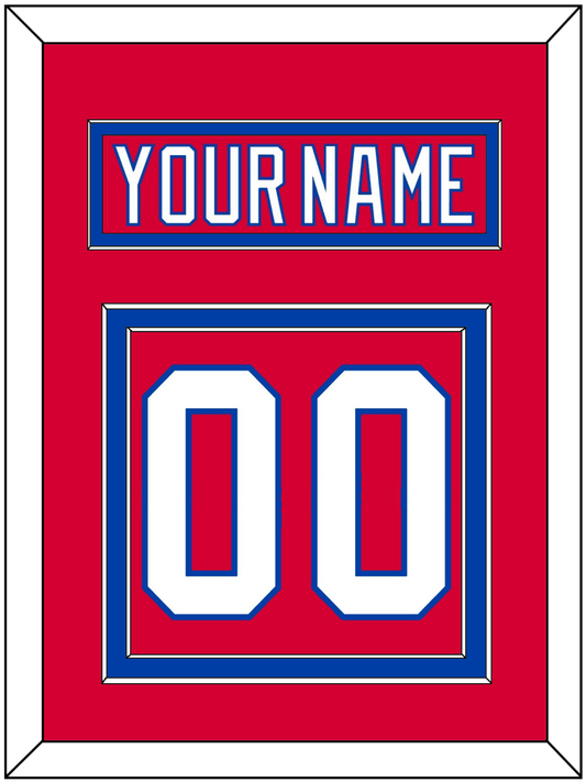 Washington Nameplate & Number (Back) - Alternate Red (2015-2017) - Signature Tier 2