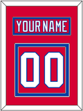 Washington Nameplate & Number (Back) - Alternate Red (2018-2020) - Double Mat 2