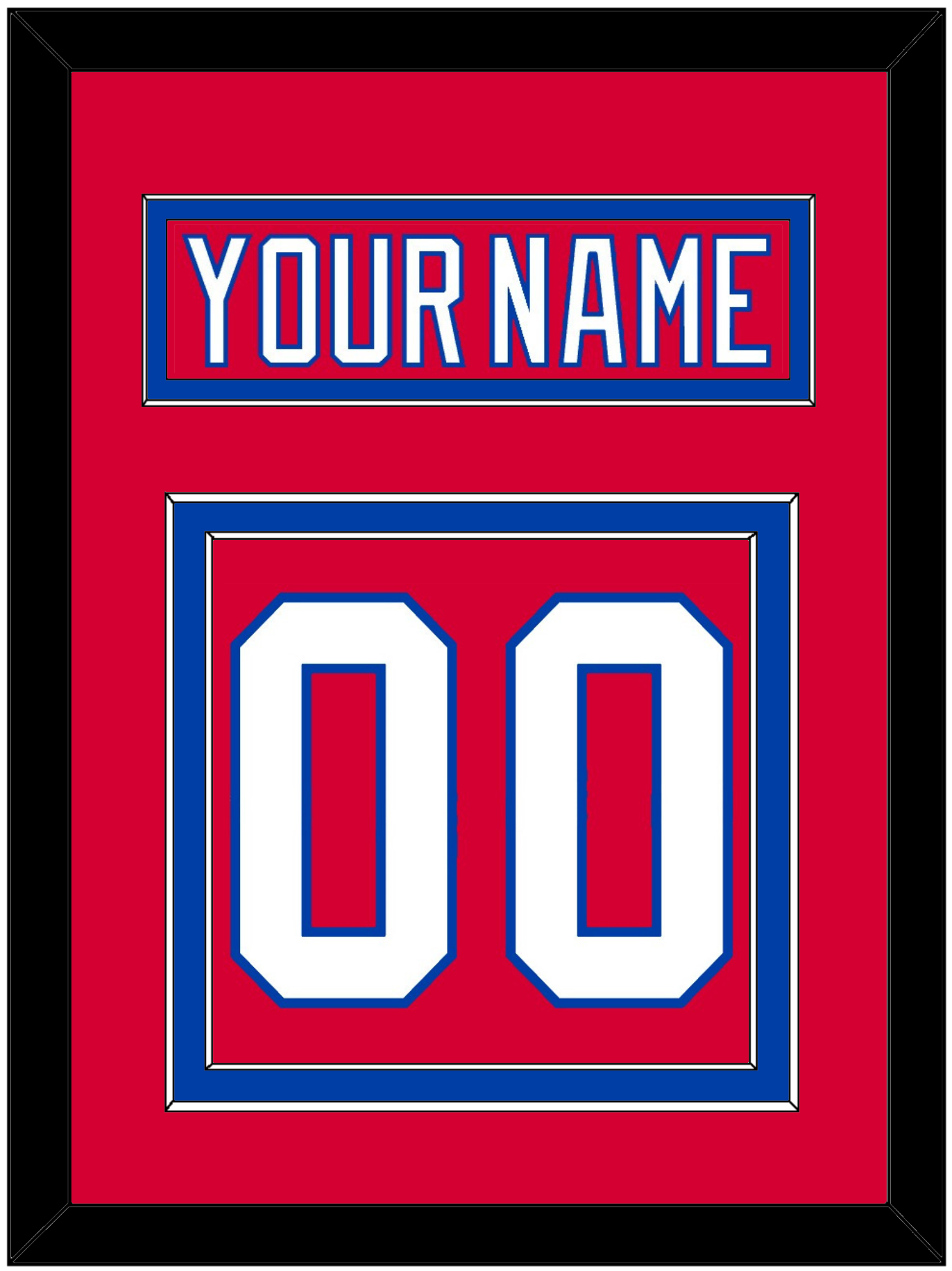 Washington Nameplate & Number (Back) - Alternate Red (2015-2017) - Signature Tier 2