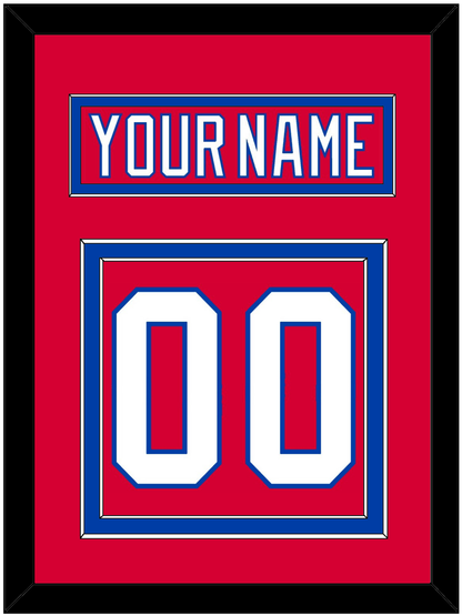 Washington Nameplate & Number (Back) - Alternate Red (2015-2017) - Signature Tier 2