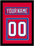 Washington Nameplate & Number (Back) - Alternate Red (2018-2020) - Double Mat 2