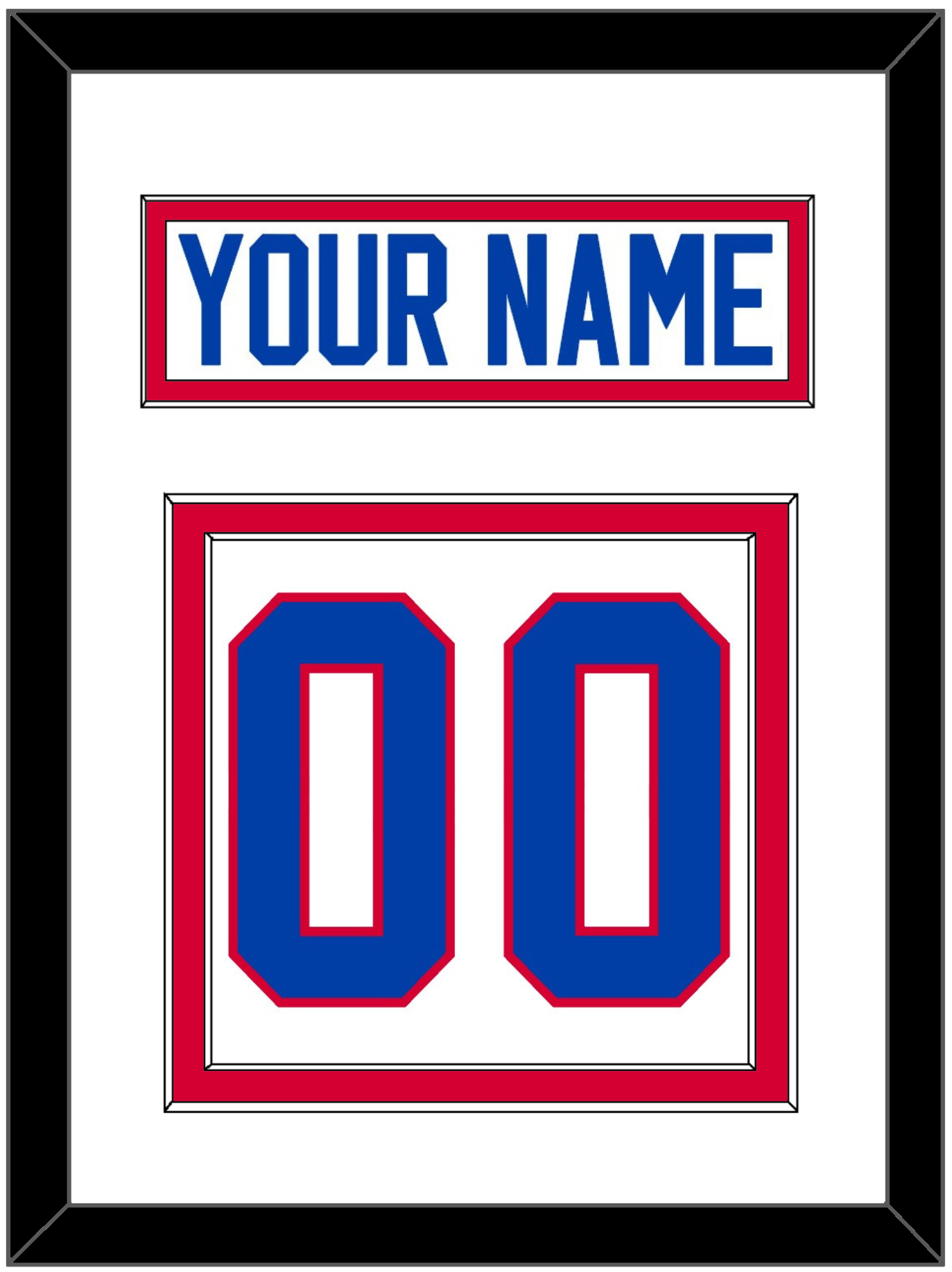 Washington Nameplate & Number (Back) - Home White (1979-1987) - Signature Tier 1