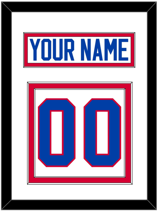 Washington Nameplate & Number (Back) - Home White (1979-1987) - Signature Tier 1
