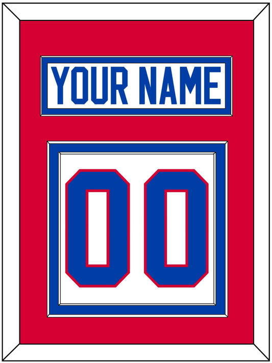 Washington Nameplate & Number (Back) - Home White (1979-1987) - Signature Tier 2