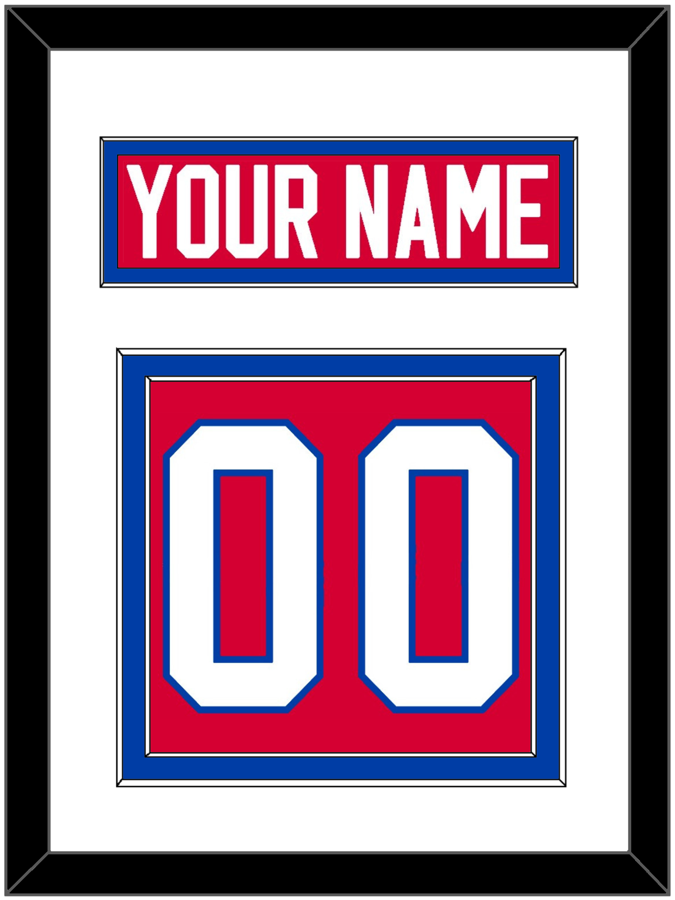 Washington Nameplate & Number (Back) - Road Red (1979-1987) - Signature Tier 1