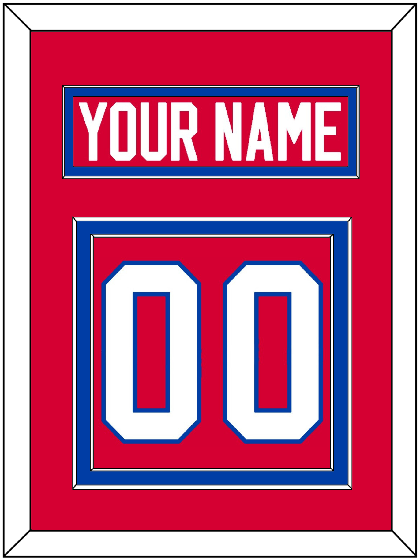 Washington Nameplate & Number (Back) - Road Red (1979-1987) - Signature Tier 2