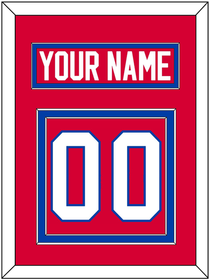Washington Nameplate & Number (Back) - Road Red (1979-1987) - Signature Tier 2