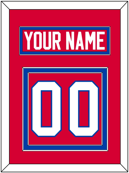 Washington Nameplate & Number (Back) - Road Red (1979-1987) - Signature Tier 2