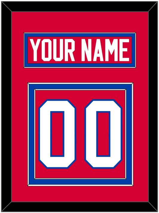 Washington Nameplate & Number (Back) - Road Red (1979-1987) - Signature Tier 2