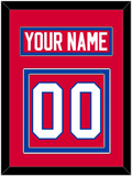 Washington Nameplate & Number (Back) - Road Red (1979-1987) - Double Mat 2