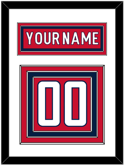Washington Nameplate & Number (Back) - Home Red - Premier Tier 1