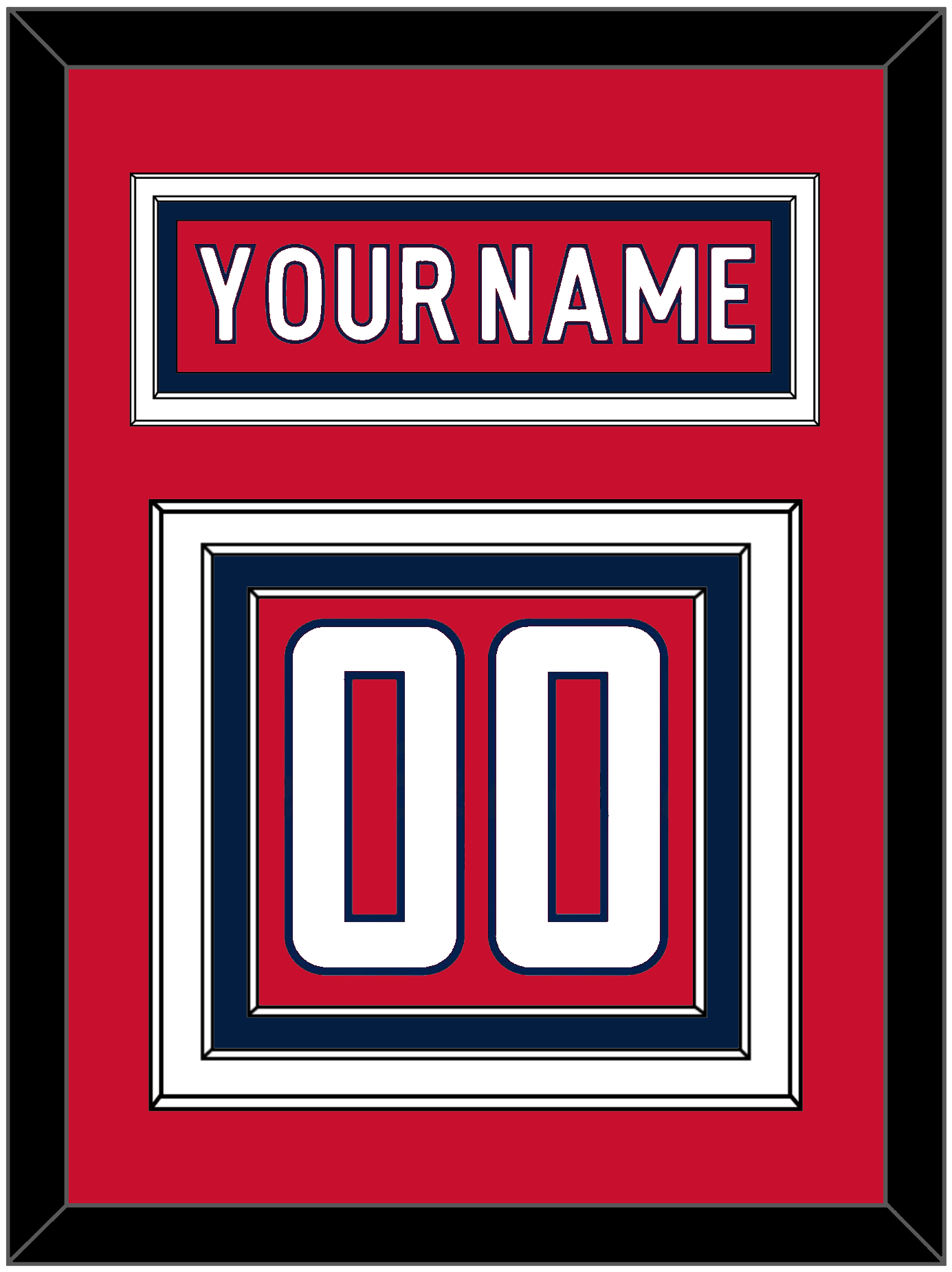 Washington Nameplate & Number (Back) - Home Red - Premier Tier 2