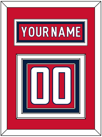 Washington Nameplate & Number (Back) - Home Red - Premier Tier 2