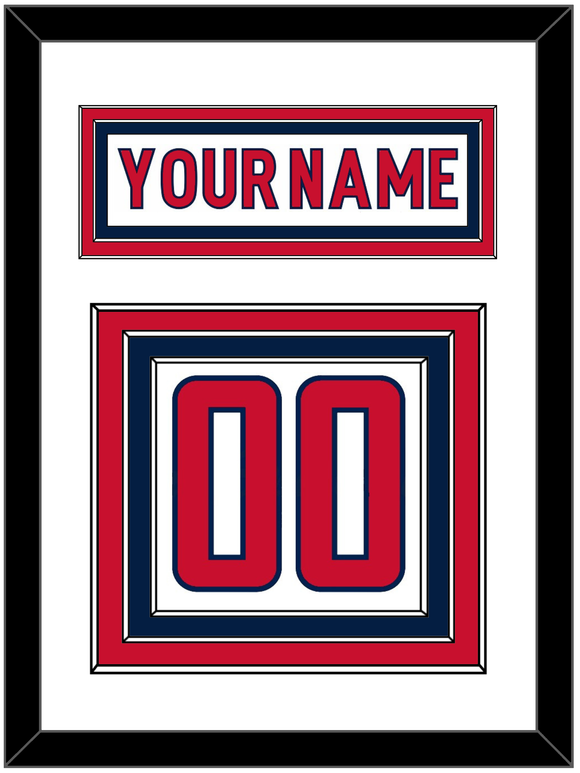 Washington Nameplate & Number (Back) - Road White - Triple Mat 1