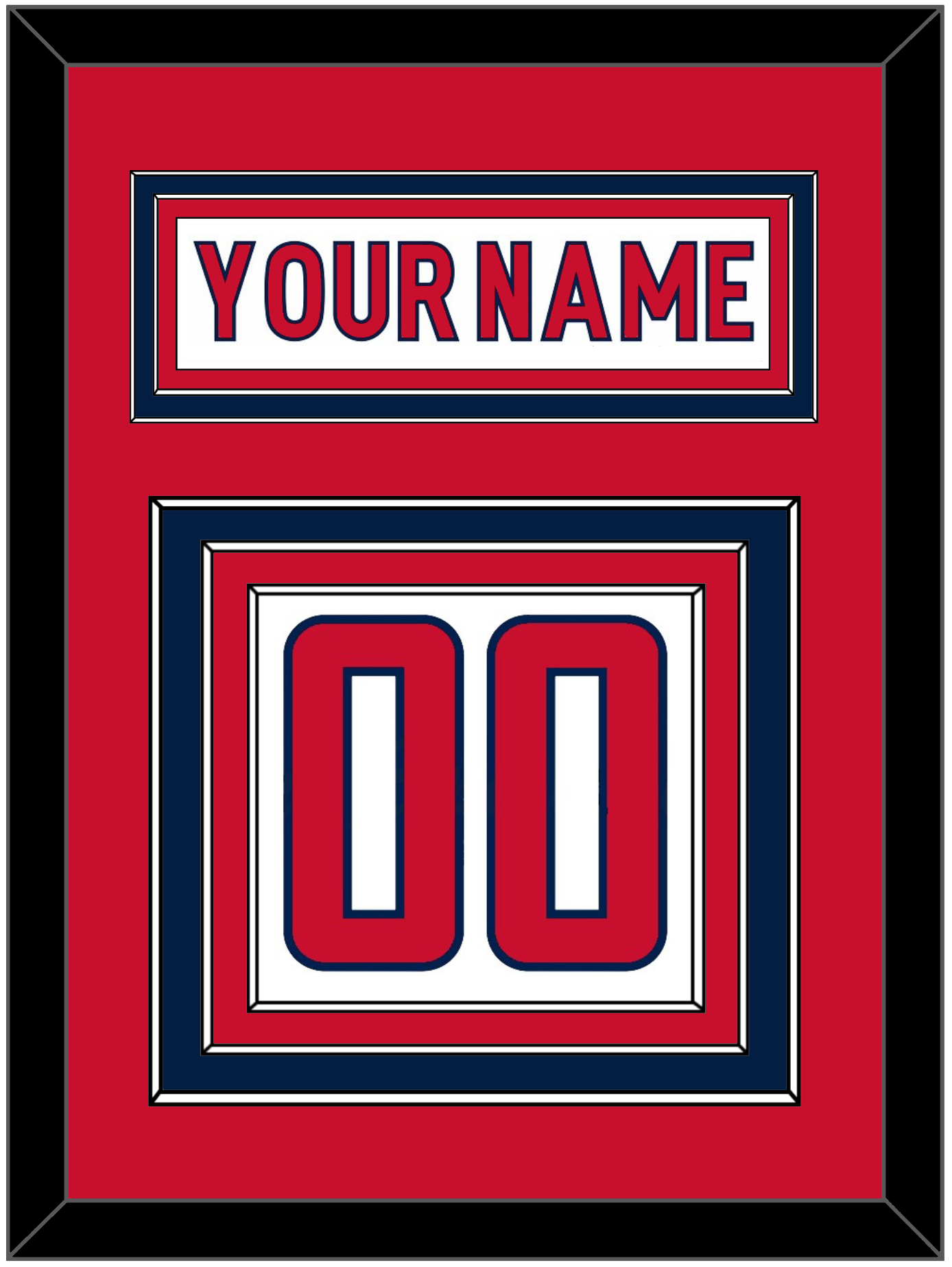 Washington Nameplate & Number (Back) - Road White - Premier Tier 2