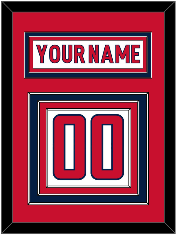 Washington Nameplate & Number (Back) - Road White - Triple Mat 2