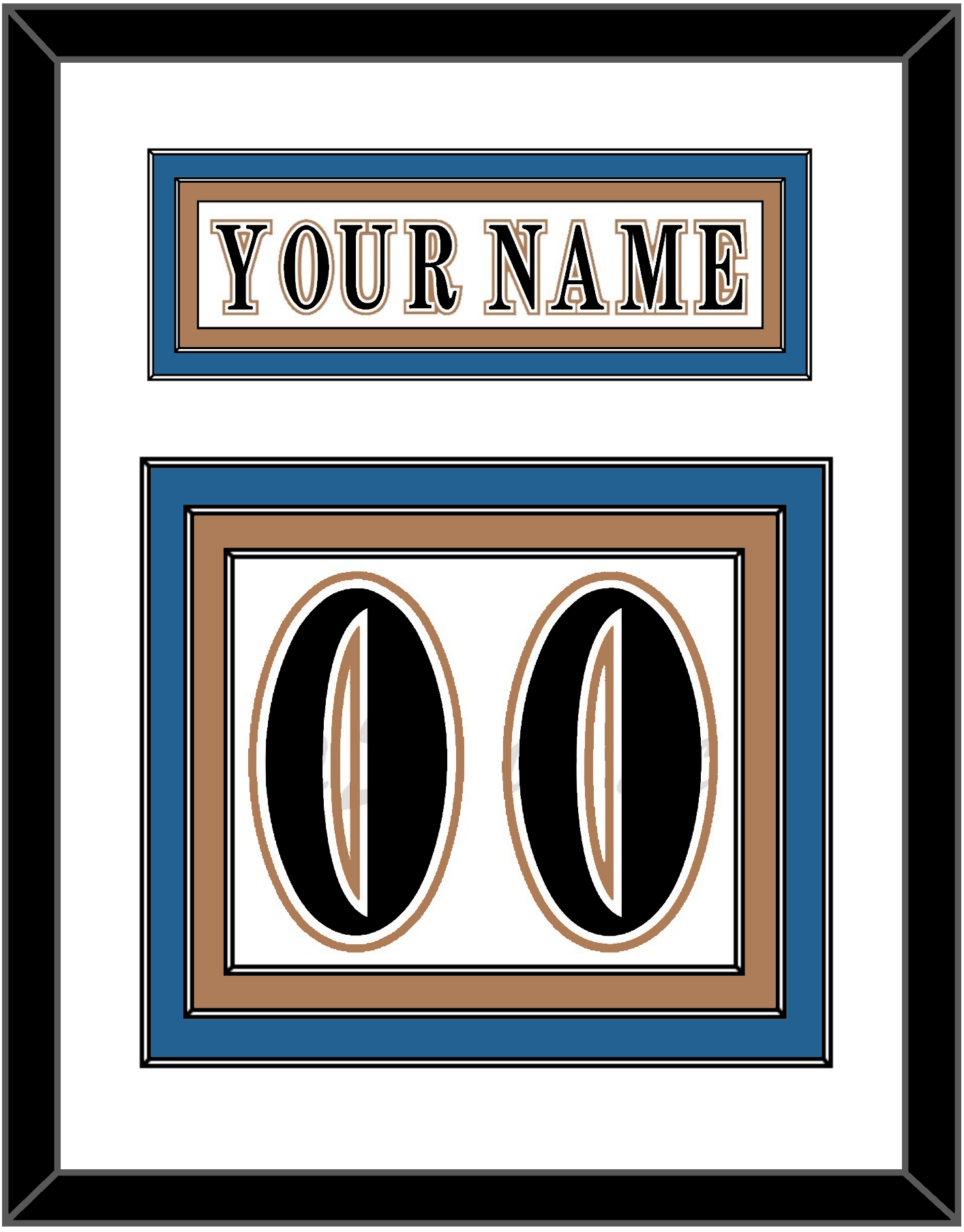 Washington Nameplate & Number (Back) - Home White (1995-2007) - Premier Tier 1