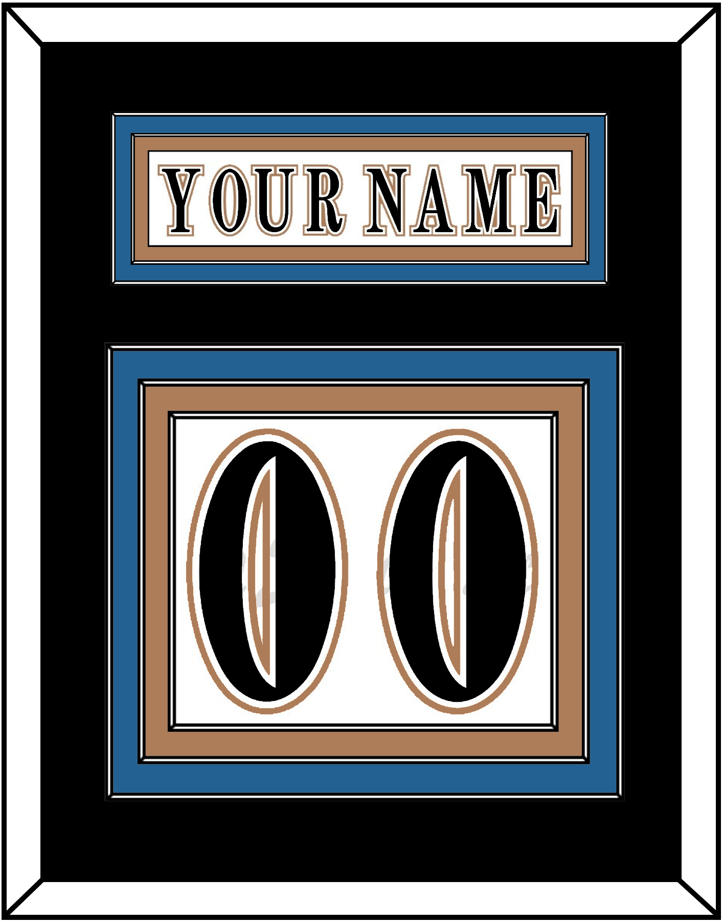 Washington Nameplate & Number (Back) - Home White (1995-2007) - Premier Tier 3