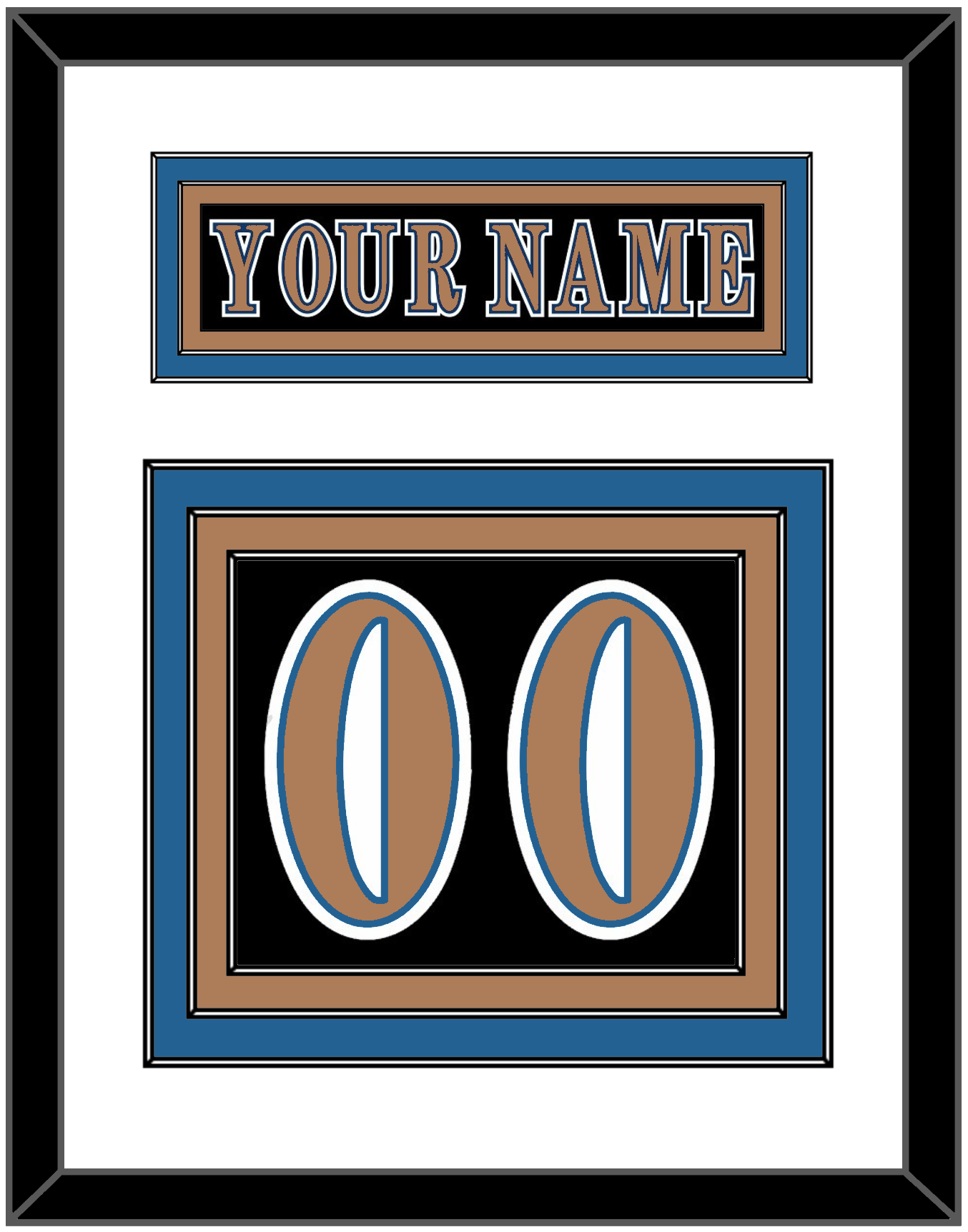 Washington Nameplate & Number (Back) - Road Black (1997-2007) - Premier Tier 1