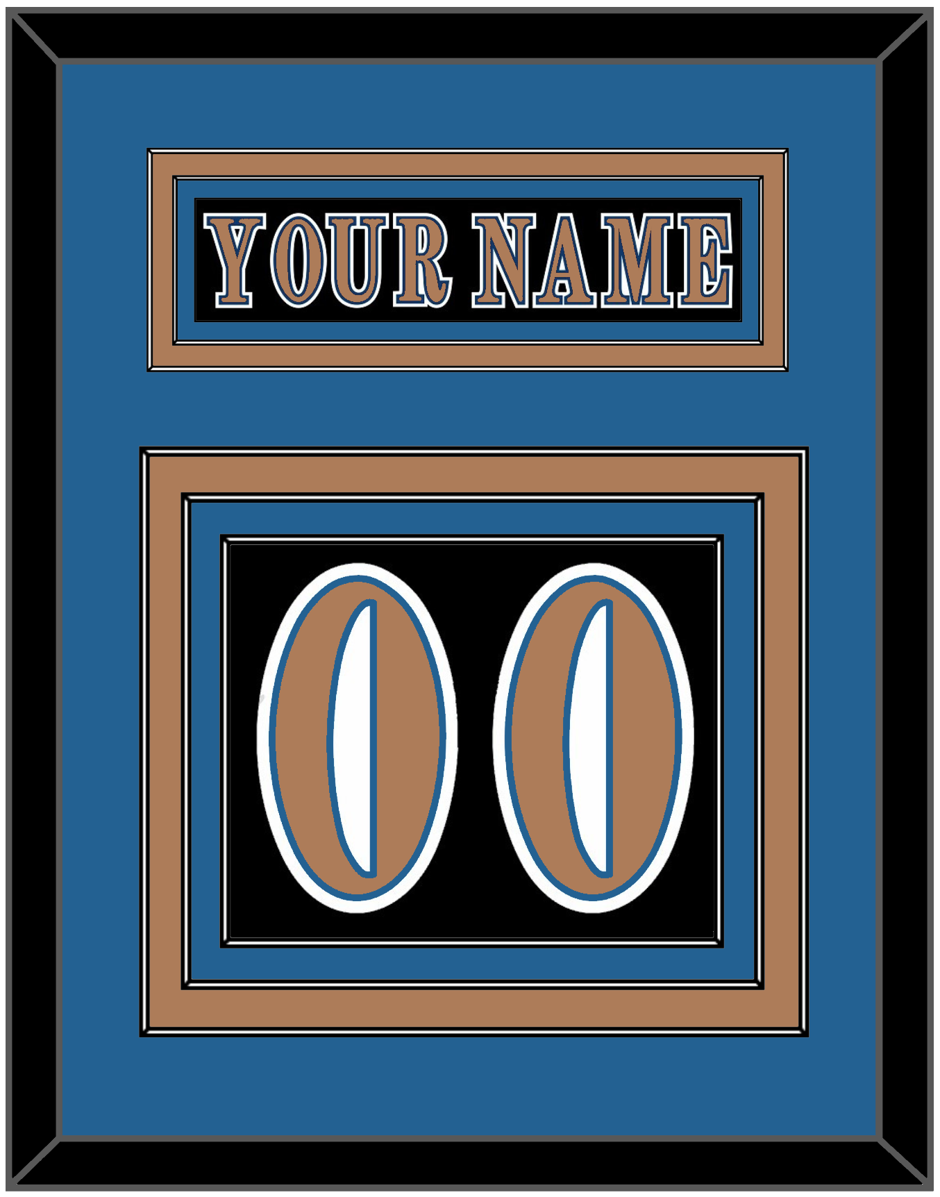 Washington Nameplate & Number (Back) - Road Black (1997-2007) - Premier Tier 2