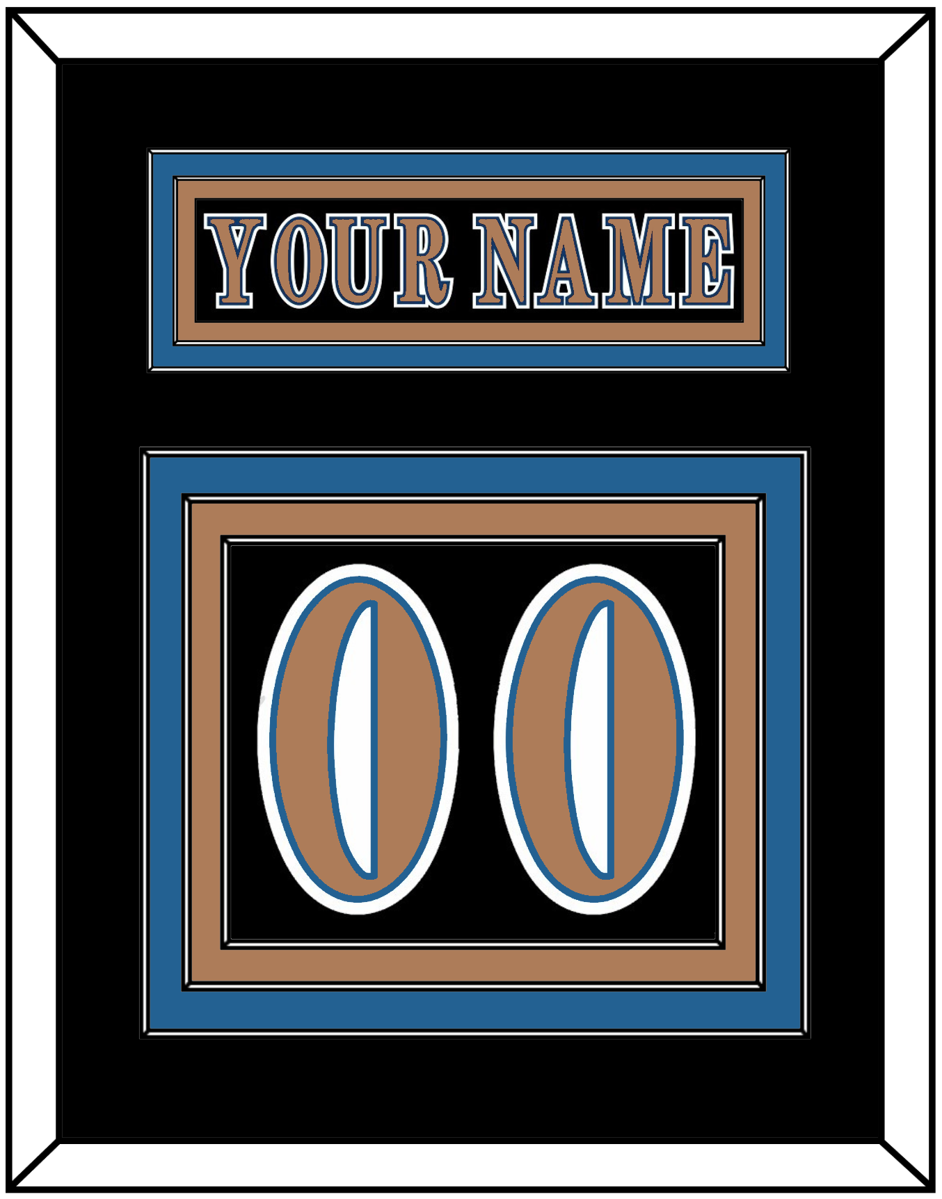 Washington Nameplate & Number (Back) - Road Black (1997-2007) - Premier Tier 3