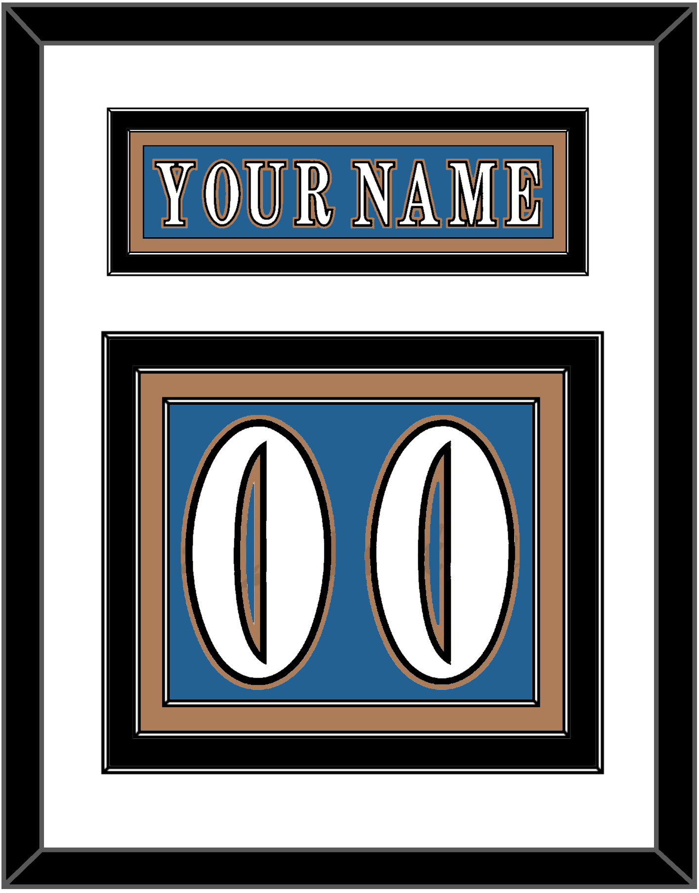 Washington Nameplate & Number (Back) - Road Blue (1995-2000) - Premier Tier 1