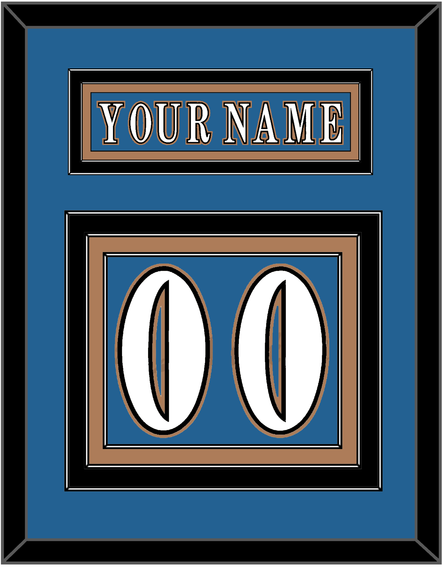 Washington Nameplate & Number (Back) - Road Blue (1995-2000) - Premier Tier 2