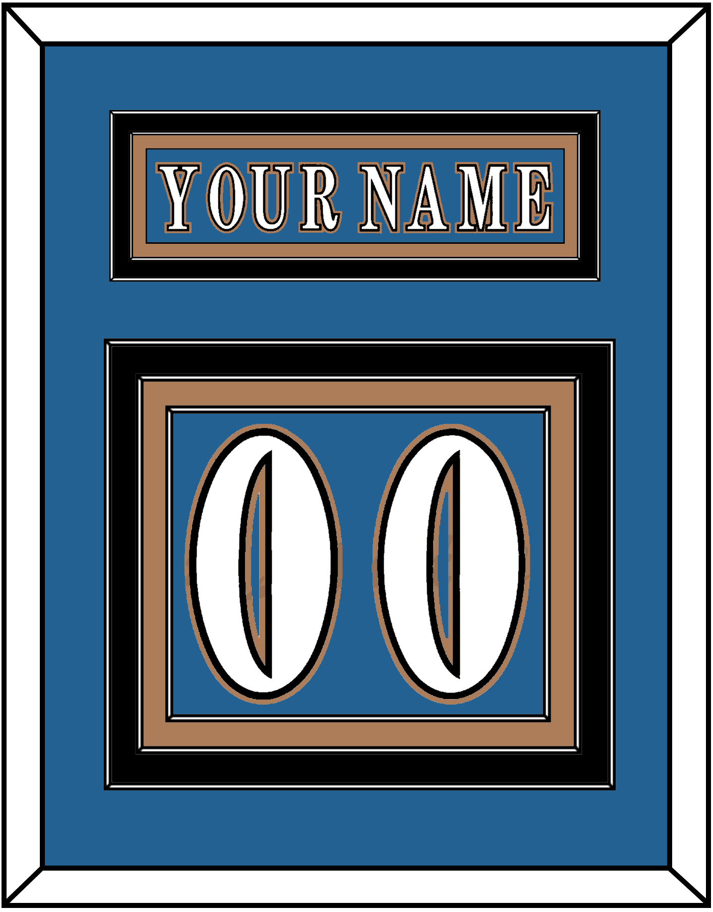 Washington Nameplate & Number (Back) - Road Blue (1995-2000) - Premier Tier 2